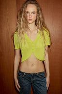 KORT TRICOT VEST MET V-HALS