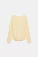 T-SHIRT MET GEDRAPEERDE ZIJKANT