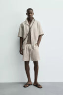 BERMUDA RELAXED FIT 100% LINNEN