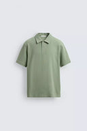 POLO REGULAR FIT MET STRUCTUUR