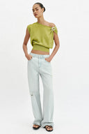 TRICOT TOP MET FOURNITUREN