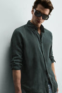 100% LINNEN OVERHEMD REGULAR FIT