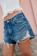 SHORTS DENIM TRF CURVED HOGE TAILLE