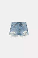 SHORTS DENIM TRF CURVED HOGE TAILLE