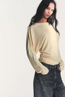 T-SHIRT MET GEDRAPEERDE ZIJKANT