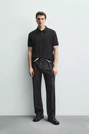 POLO REGULAR FIT MET STRUCTUUR