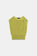 TRICOT TOP MET FOURNITUREN