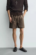 BERMUDA RELAXED FIT 100% LINNEN