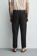 REGULAR FIT BROEK VAN 100% LINNEN