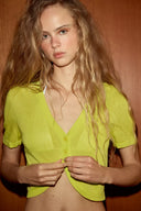 KORT TRICOT VEST MET V-HALS
