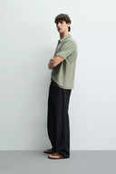 POLO REGULAR FIT MET STRUCTUUR