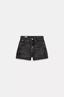 DENIM BERMUDA TRF MOM FIT HIGH WAIST
