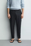 REGULAR FIT BROEK VAN 100% LINNEN