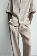 RELAXED FIT BROEK 100% LINNEN