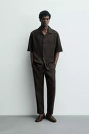 REGULAR FIT BROEK VAN 100% LINNEN