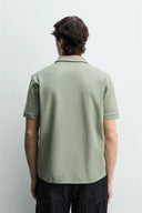 POLO REGULAR FIT MET STRUCTUUR