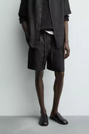 BERMUDA RELAXED FIT 100% LINNEN