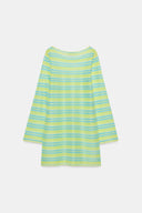 KORTE TRICOT JURK MET STREPEN