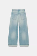 TRF BAGGY JEANS MET OMSLAG MIDDELHOGE TAILLE