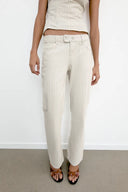 TRF JEANS RECHT MET STREPEN EN LAGE TAILLE