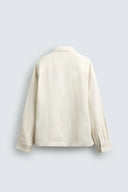 RELAXED FIT OVERHEMD 100% LINNEN PLOOIZAKKEN