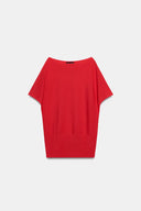 TRICOT TOP MET BOOTHALSLIJN