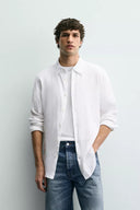 100% LINNEN OVERHEMD REGULAR FIT
