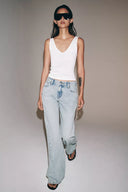 RELAXED FLARE JEANS MET LAGE TAILLE