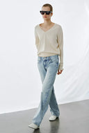 JEANS RELAXED STRAIGHT LAGE TAILLE