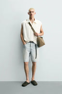 STRAIGHT FIT DENIM BERMUDA VINTAGE WASHSING