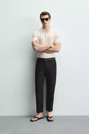 REGULAR FIT BROEK VAN 100% LINNEN