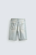 STRAIGHT FIT DENIM BERMUDA VINTAGE WASHSING