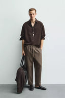 RELAXED FIT BROEK 100% LINNEN