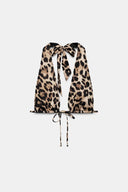 TRIANGEL BIKINITOP MET DIERENPRINT