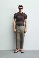 REGULAR FIT BROEK VAN 100% LINNEN