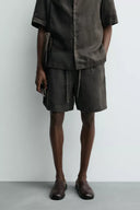 BERMUDA RELAXED FIT 100% LINNEN