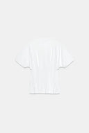 GETAILLEERD T-SHIRT MET PLOOIEN