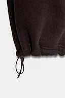 BASIC RECHTE VELOURS BROEK MET VERSTELBARE ONDERKANT