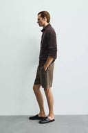 BERMUDA RELAXED FIT 100% LINNEN