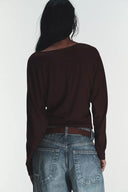 T-SHIRT MET GEDRAPEERDE ZIJKANT