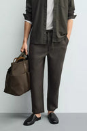 RELAXED FIT BROEK 100% LINNEN