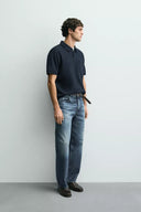 POLO REGULAR FIT MET STRUCTUUR