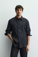 100% LINNEN OVERHEMD REGULAR FIT