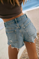 SHORTS DENIM TRF CURVED HOGE TAILLE