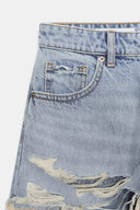 SHORTS DENIM TRF CURVED HOGE TAILLE