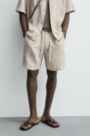 BERMUDA RELAXED FIT 100% LINNEN