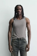 GERIBD TANKTOP IN VERWASSEN LOOK