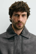 LEREN JACK IN RELAXED FIT