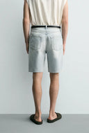 STRAIGHT FIT DENIM BERMUDA VINTAGE WASHSING