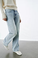 JEANS RELAXED STRAIGHT LAGE TAILLE